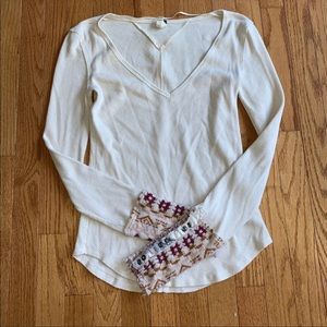Free People v-neck long sleeved top